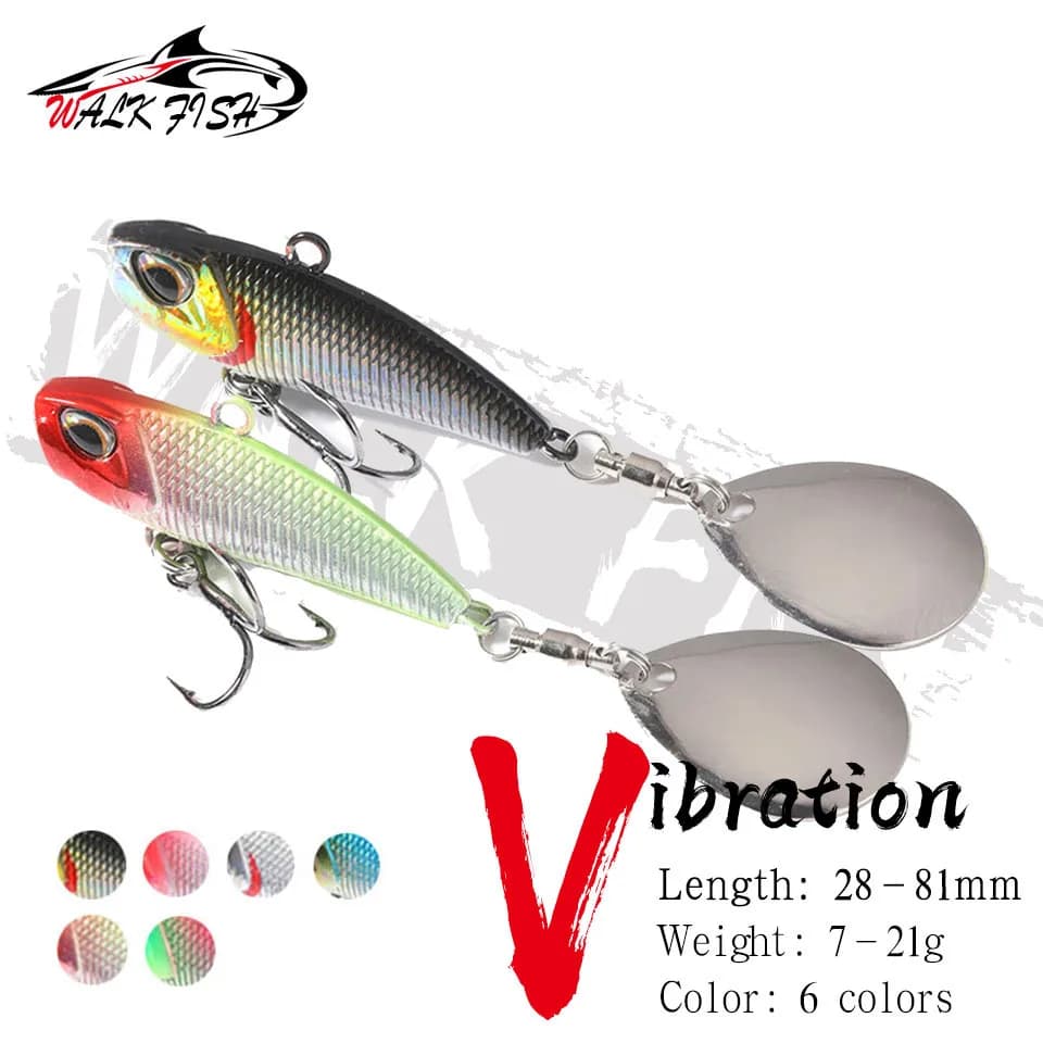 CAMMINARE PESCE 7g 11g 15g 21g Spinner Bait Metal VIB Fishing richness Coda Rotante Vibration Sequins Japan Wobbler Train bait Fishing