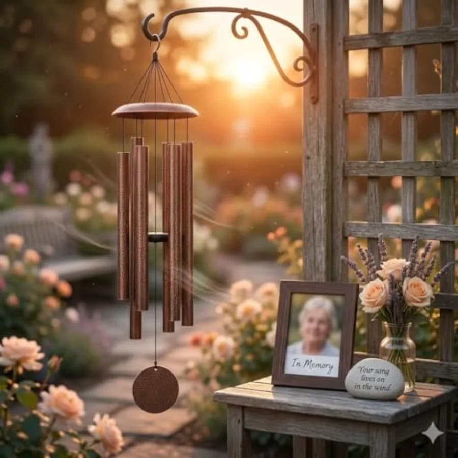 44 Inch Aluminum Wind Chimes Large Outdoor Wind Chime with Deep Soothing Tone Heavy Duty Metal Hanging Wind Chimes for Garden P
