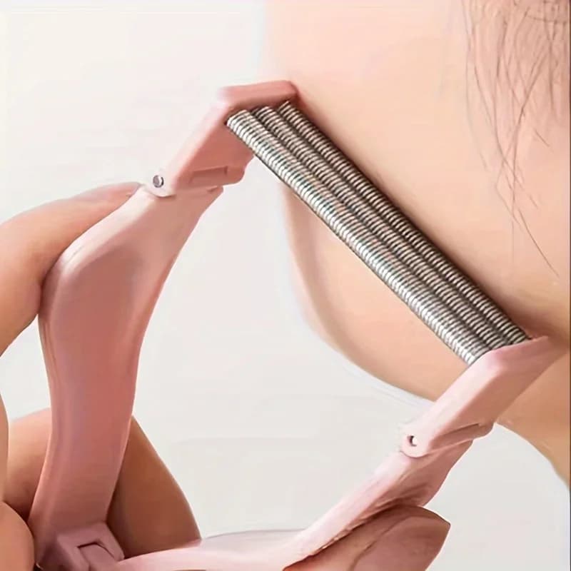 3 colori rimozione dei peli del viso sicuro palmare rullo a molla peli baffi cura della pelle massaggio strumento di depilazione di bellezza