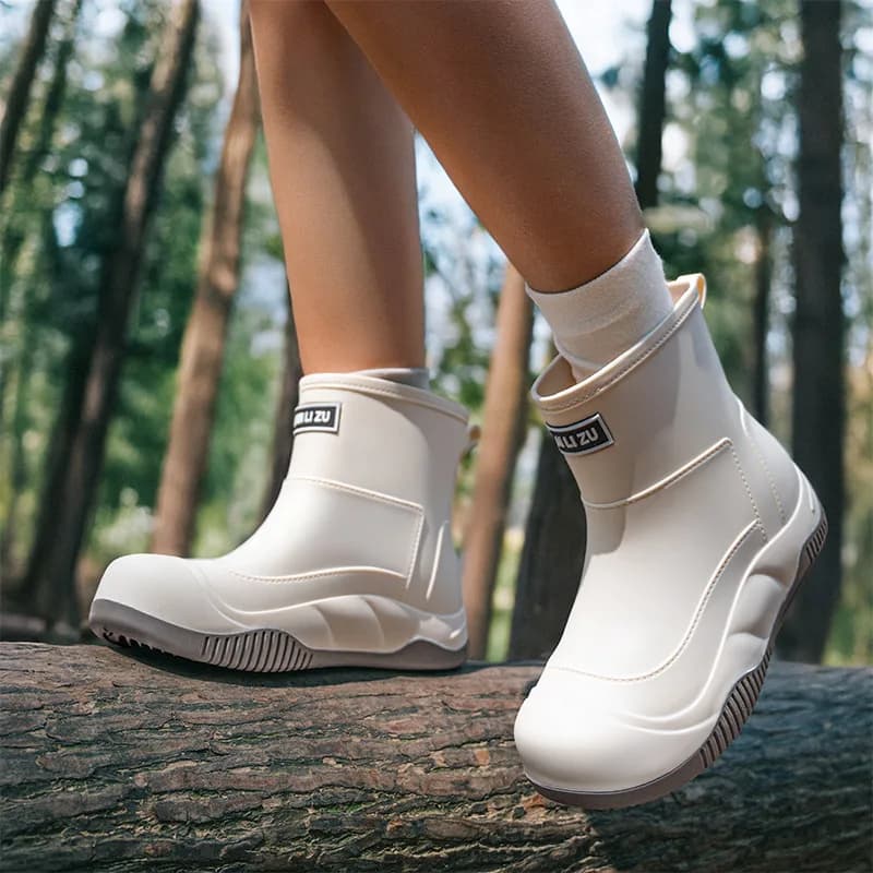 Scarpe da pioggia alla moda Scarpe versatili da donna per esterni Scarpe antiscivolo e resistenti all'usura Scarpe impermeabili da campeggio ed escursionismo