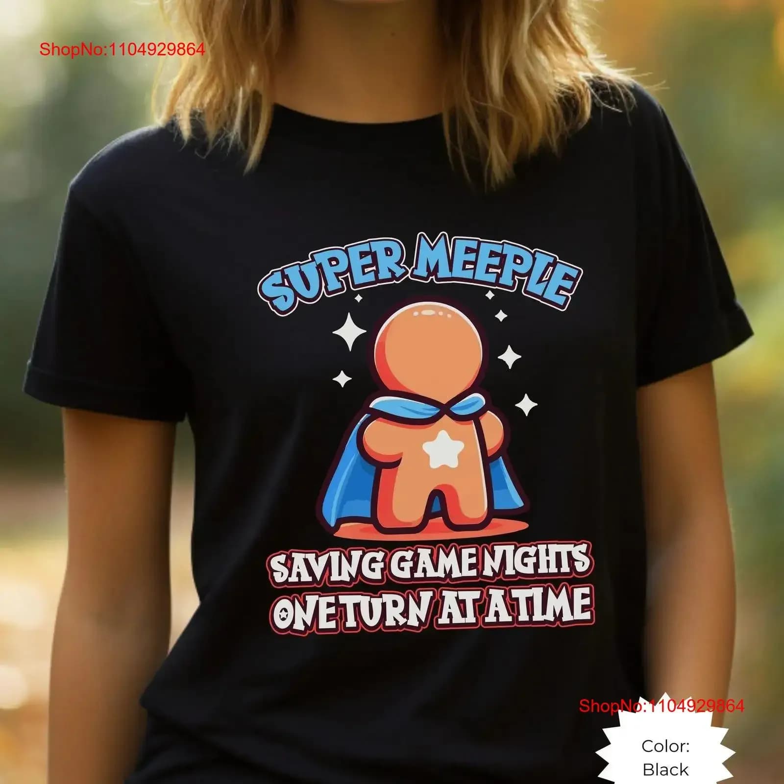 Maglietta Super Meeple Gioco da tavolo per giocatori Divertente abbigliamento da notte vintage lavato Moda elegante Versatile Leggermente confortevole
