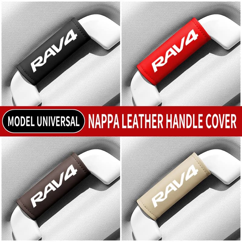 1PC In Pelle Auto Tetto Bracciolo Tirare Guanti Maniglia Della Porta Copertura di Protezione Per Rav4 2022 2021 2020 2019