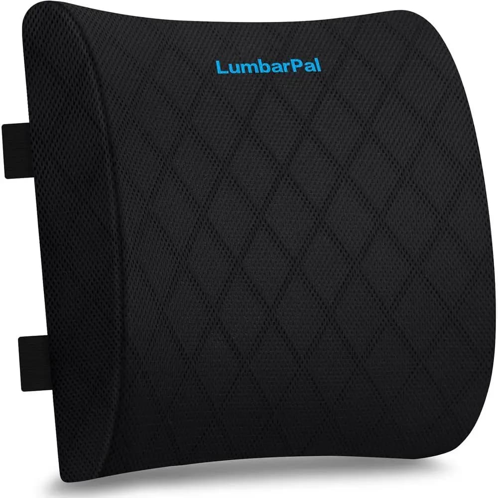 Cuscino Ergonomico di Supporto Lombare per Sedie - Migliora la Postura, Allevia il Dolore alla Schiena, Memory Foam, Cinghie Regolabili, Nero
