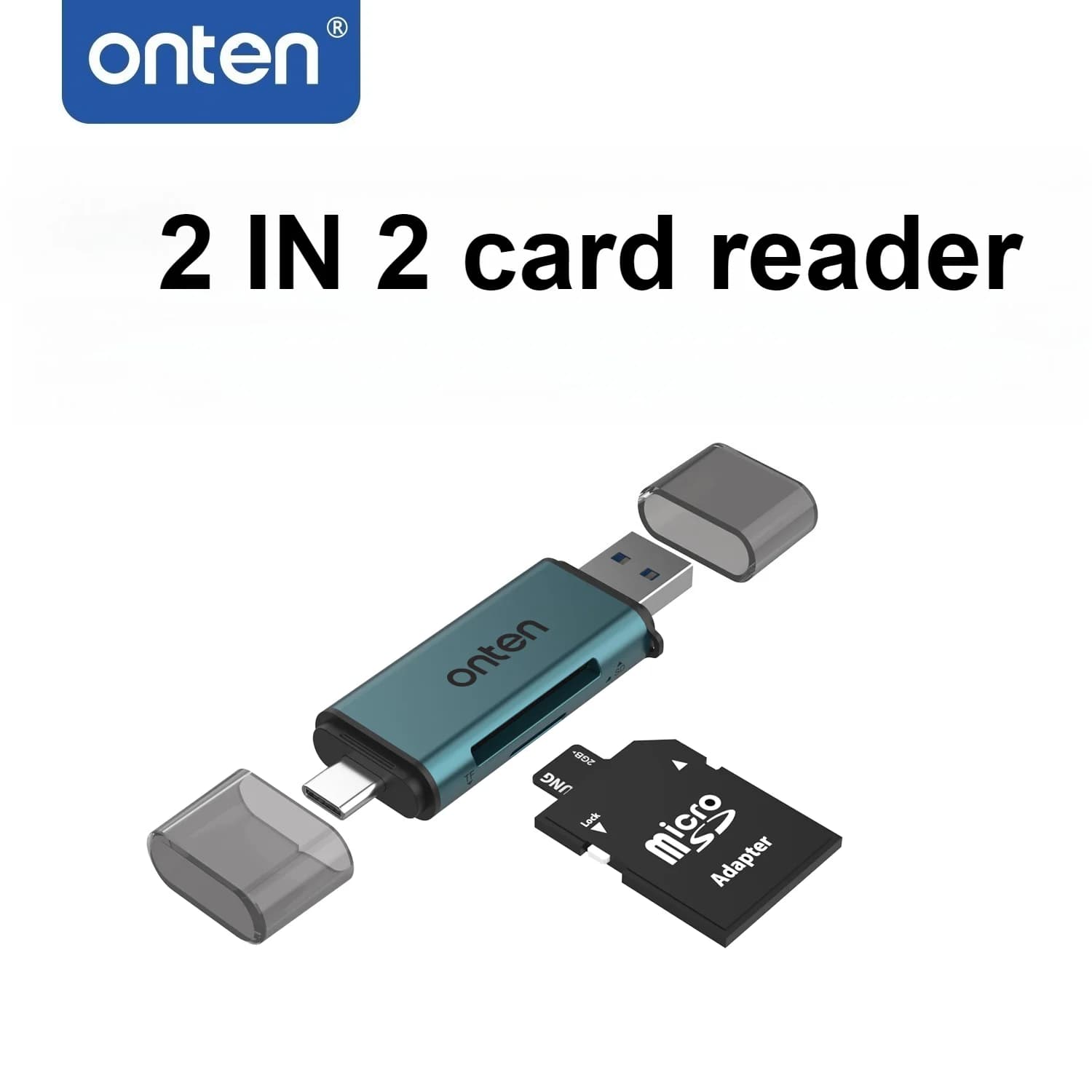 Lettore di schede ONTEN USB3.0 e Type C, adattatore universale multifunzione per schede SD e Micro SD per PC e laptop