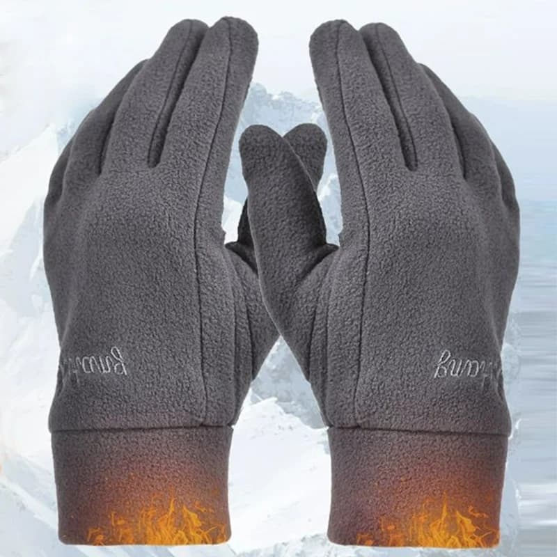 Men's Thickened Fleece Gloves Women's Hot Winter Gloves with Full Fin Outddor Cycling Gloves for Windproof Running Ski