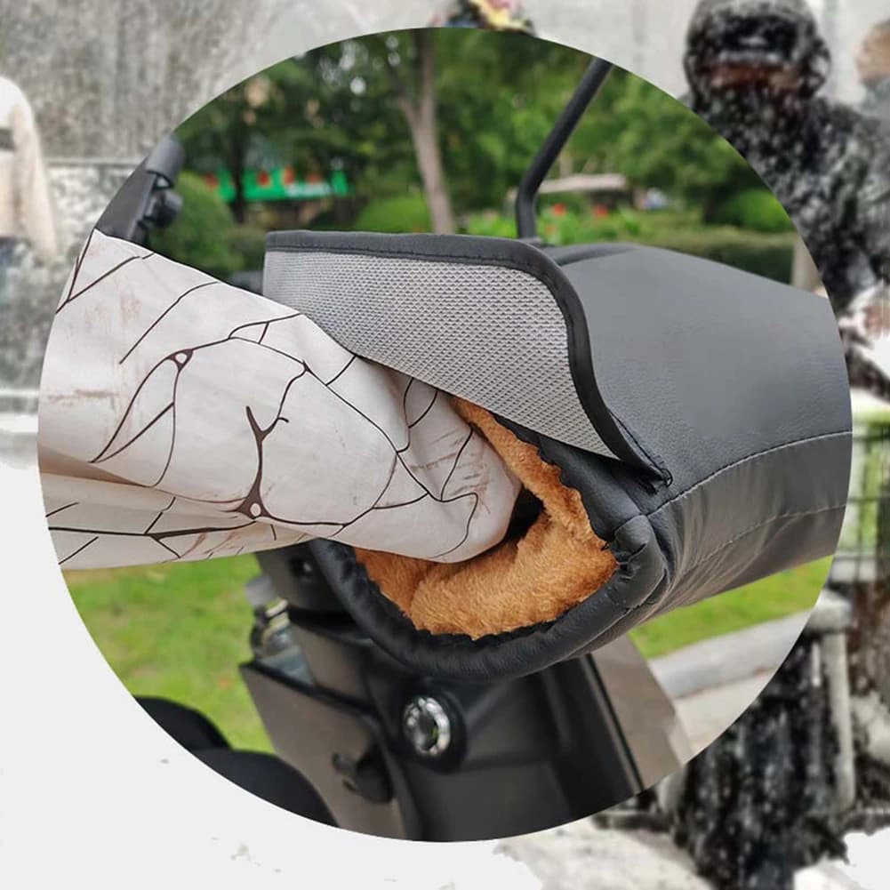 Guanti Riscaldati per Moto con 3 Livelli di Regolazione, Scaldamani USB per Bicicletta, MTB, Moto e Scooter
