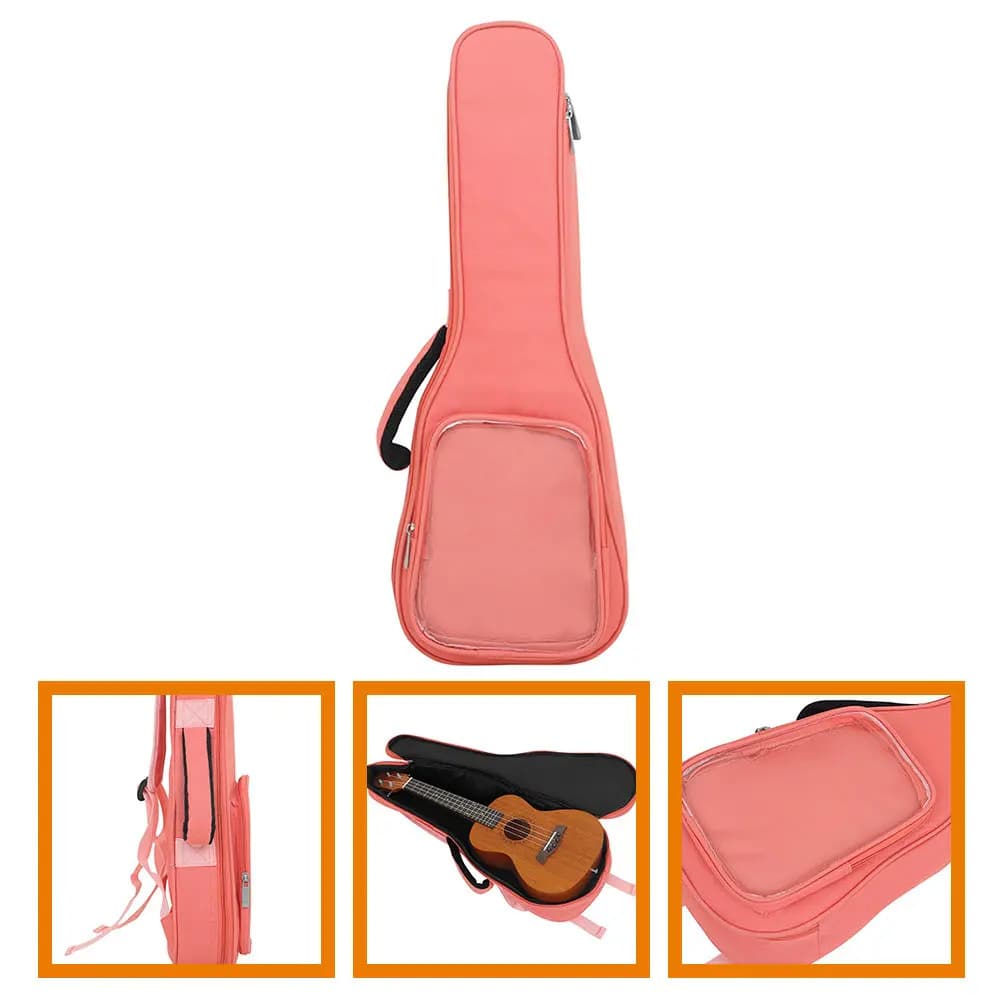 Borsa per ukulele da 23 pollici, custodia portatile leggera per strumenti, custodia con tracolla larga, custodia da viaggio, contenitore per oggetti musicali