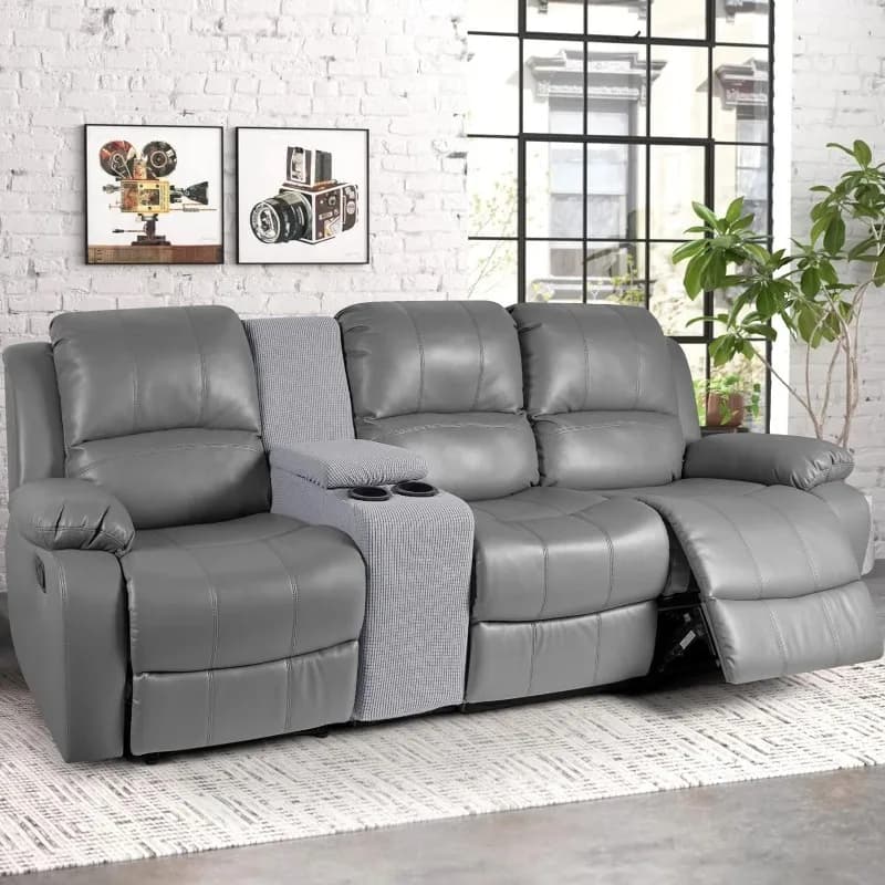 Additional Recliner Console Cover Elastic Reclining Console Slipcover Non Slip for Sofa Cover Recliner Couch Cover