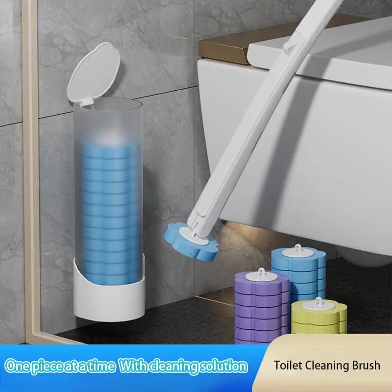 Manufatti per la pulizia della casa Scopino per WC con testina di ricambio lanciabile per bagno senza foratura Scopino per WC usa e getta