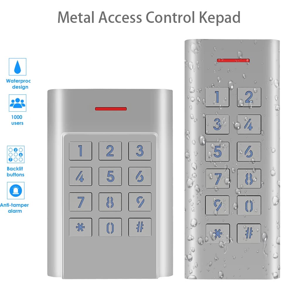 Controller di accesso autonomo impermeabile IP68 Codice password Solo tastiera Sistema di porta d'ingresso di sicurezza in metallo K5 K6 DC9-18V