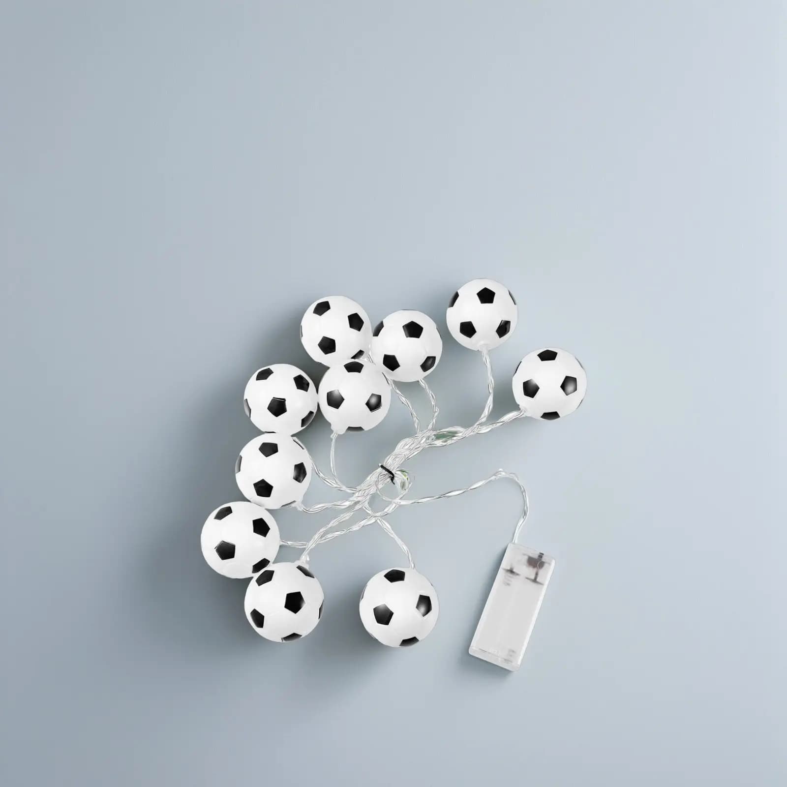 Luci a Corda a Forma di Pallone da Calcio, Decorative per Festival, 10 LED, Luci Fatate per Feste, Casa e Giardino