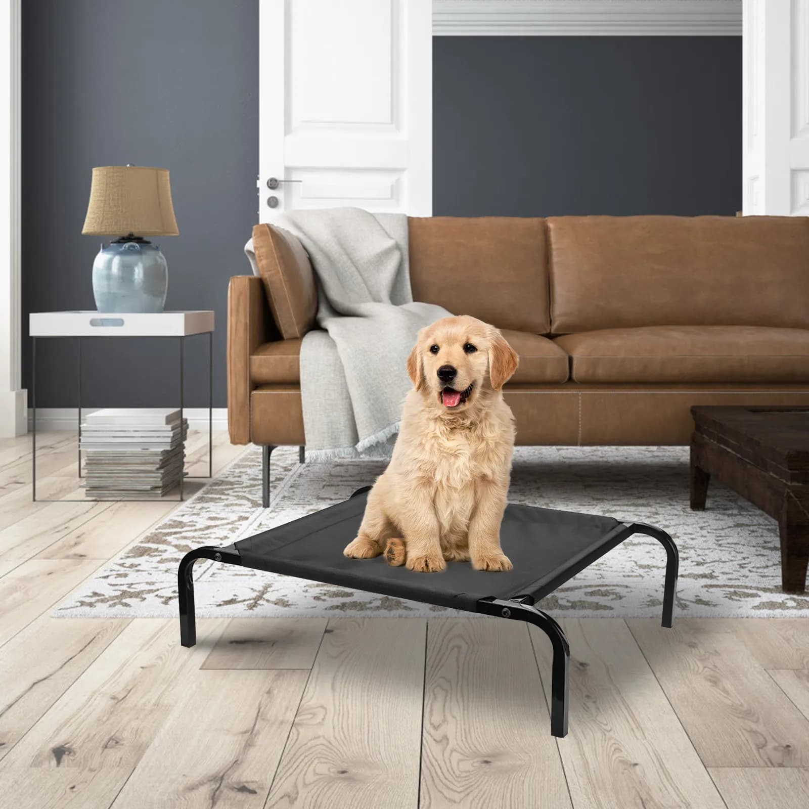Cuccia Rialzata per Cani Staccabile, Amaca Traspirante in Rete per Animali Domestici, Pieghevole, Leggera e Portatile per Interni, Esterni, Campeggio e Viaggi