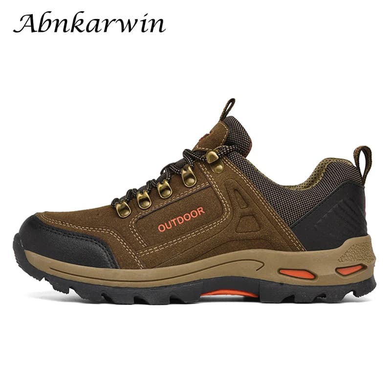 Autunno inverno uomo scarpe da Trekking in pelle scamosciata Trekking scarpe da esterno Sneakers da montagna Trek Tracking Climbing