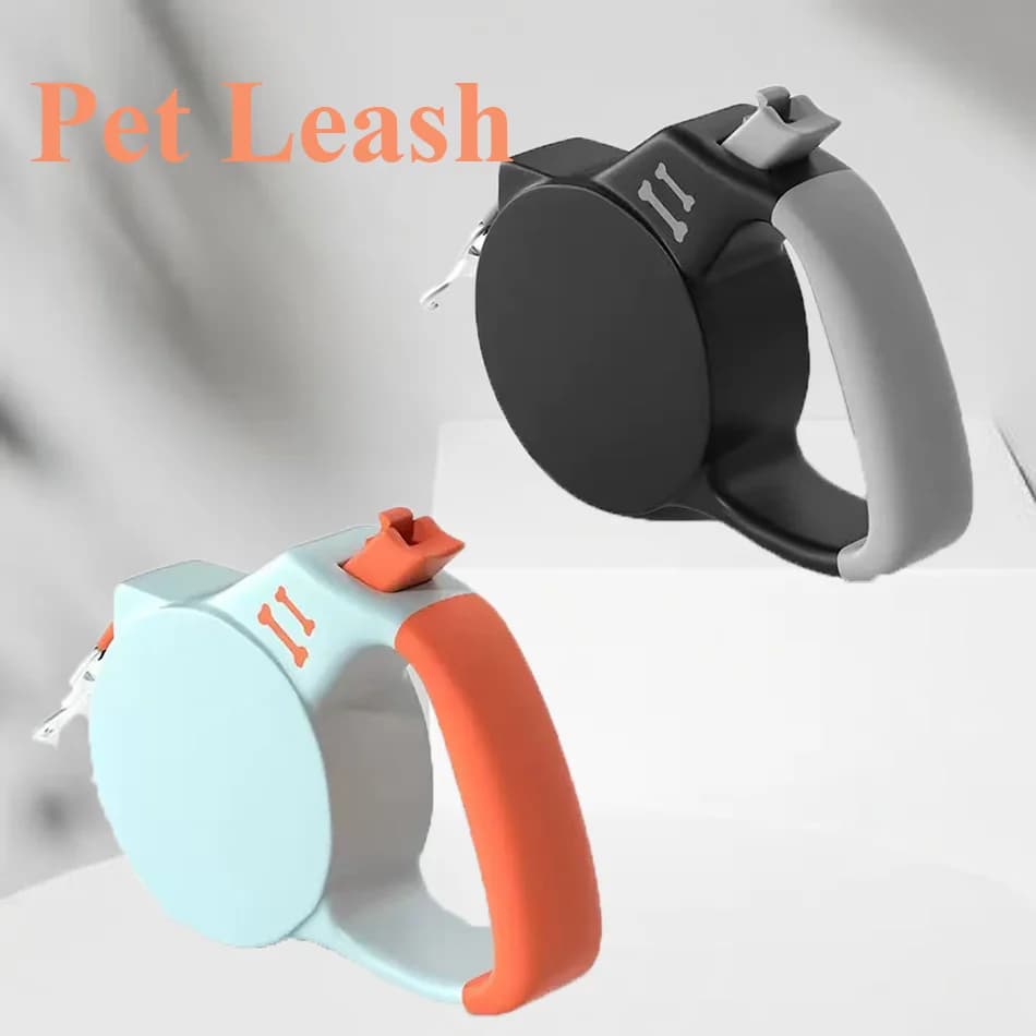 Guinzaglio per Cani e Gatti di Piccola e Media Taglia, Retrattile Automatico in Nylon Resistente, 3m