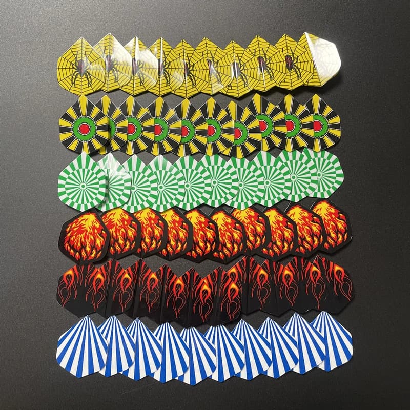 New 60 pieces 6-style dart wings withstand a variety of patterns for professional darts and soft-tip darts accessories