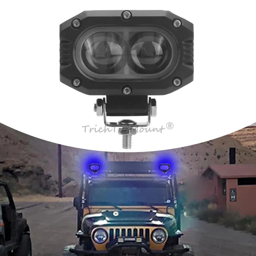 Faretti a LED per moto Mile Barra luminosa da lavoro a LED Lampada da guida Fari a lungo raggio adatti per motocicli, bici da cross, ATV, UTV