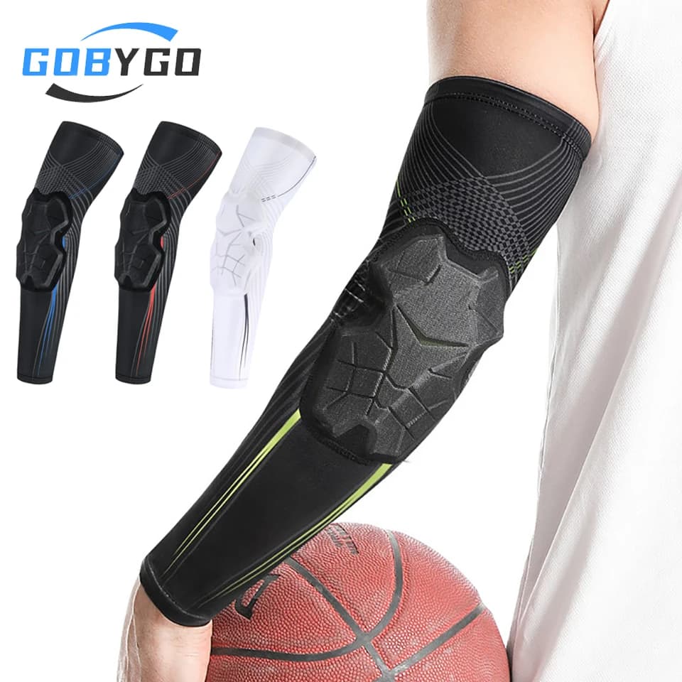 GOBYGO 1 pz braccioli sportivi protezione dagli urti a nido d'ape gomitiere protezione ispessita basket all'aperto pallavolo equitazione