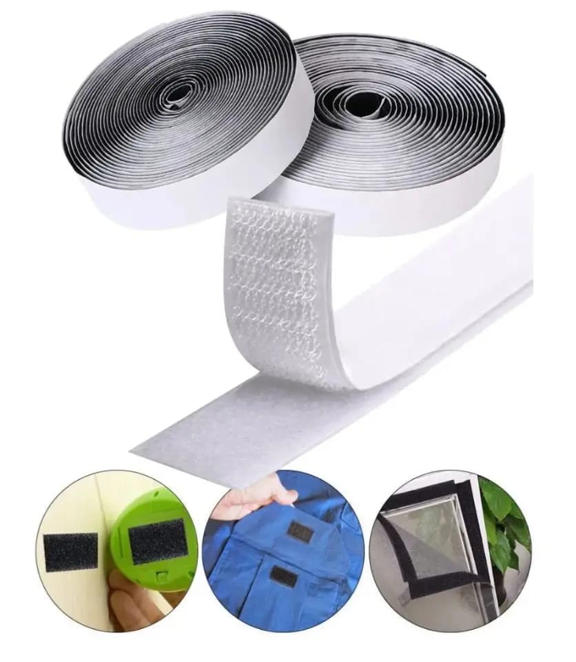 1-25M Strong Adhesive Hook and Loop Tape - Nylon Sticky Strap Fastener Waterproof Magic Tapes for Home DIY, Clothing & Crafts