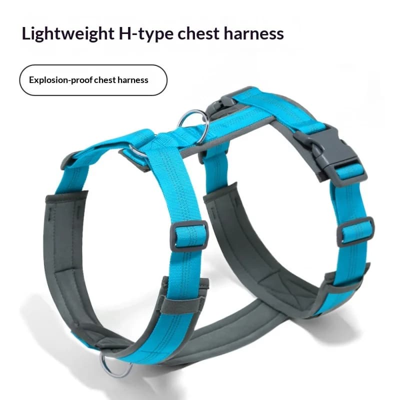 Dog leash vest-style harness,adjustable and breathable,made of diving material,prevents sudden lunging,suitable for walking dogs