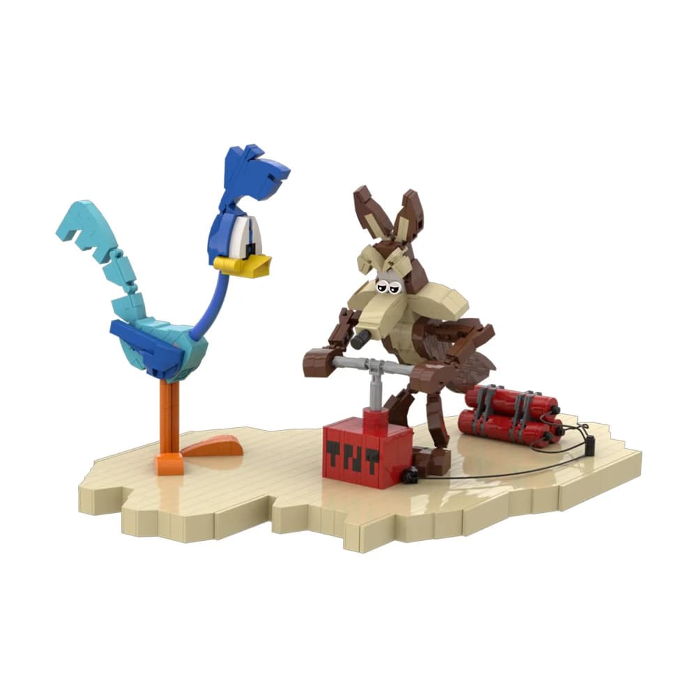 MOC-214247 Roadrunner e Wile E Coyote Building Blocks Giocattolo Regalo di compleanno per bambini
