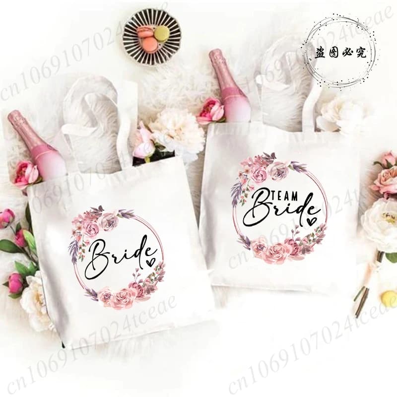 Borsa a mano per donna Borsa tote in tela grafica per festa di nozze alla moda Borsa per la spesa Borsa a tracolla da donna Borse da sposa per addio al nubilato