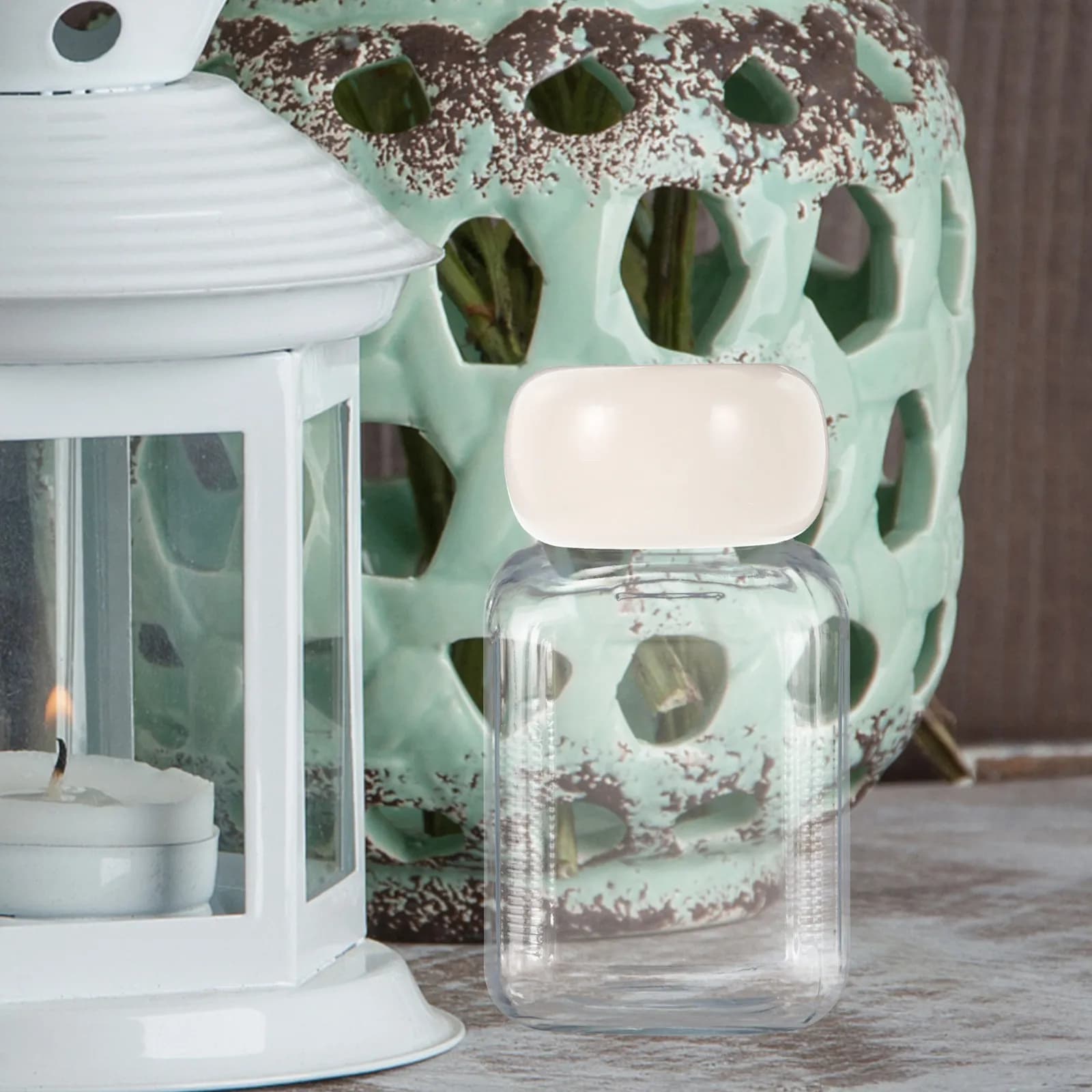 10 tappi per bottiglie di olio essenziale in finto legno rinforzato, design piatto e rotondo, per diffusori di aromi a 28 denti, coperchio per fragranze