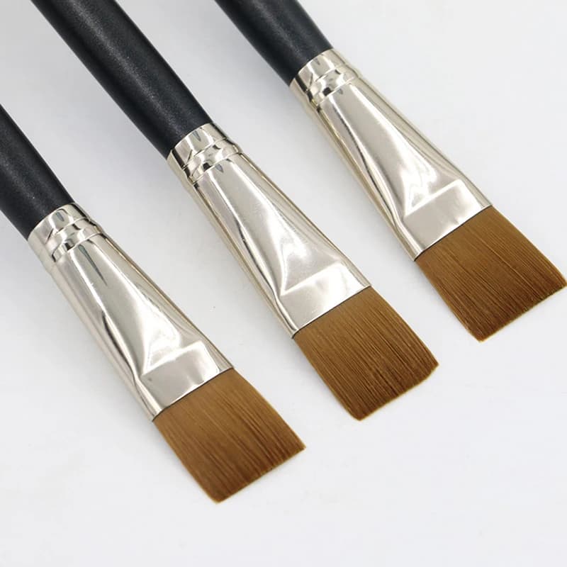 Brush for square plate foundation with soft bristles, brush for concealer, brush for BB cream, brush for face mask, tool for make-up and care for women.