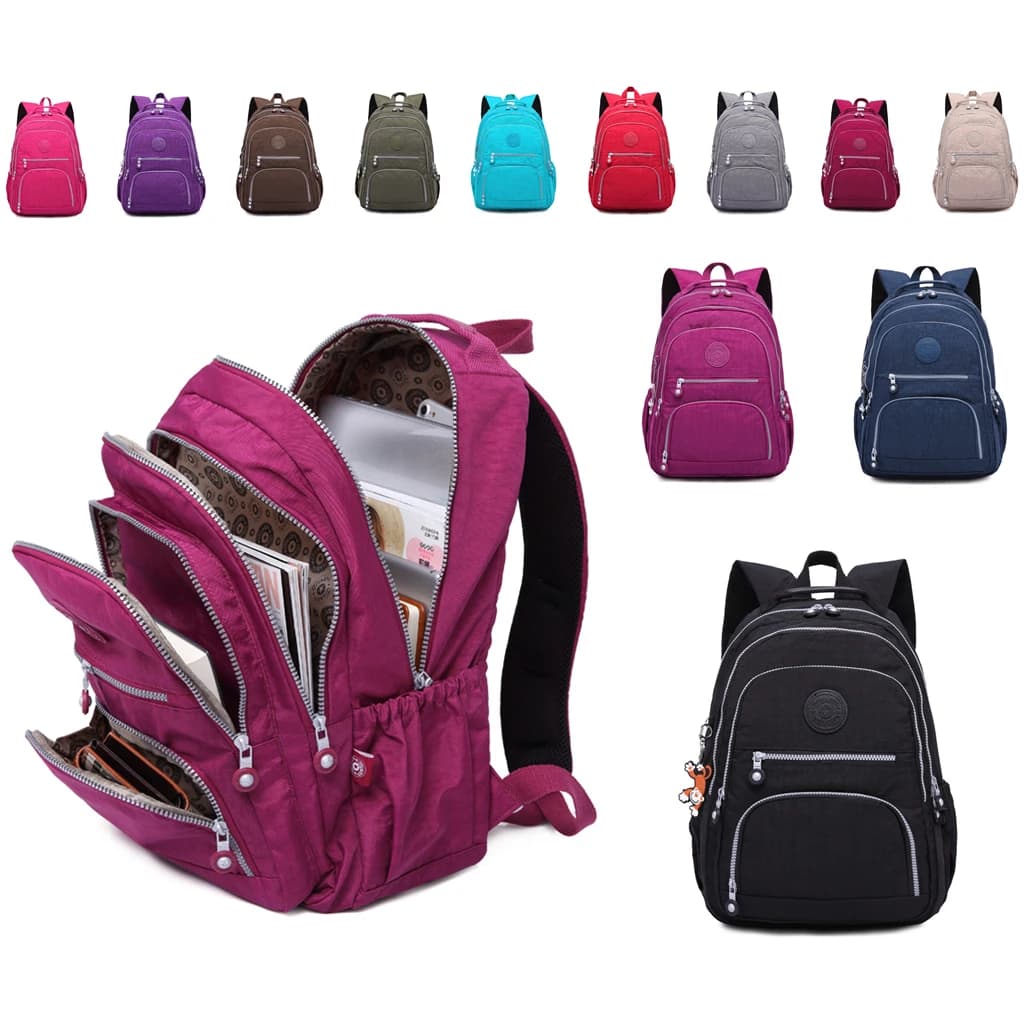 Mochila Feminina Zaino scolastico per ragazza adolescente 2025 Zaini da viaggio Borsa da donna in nylon impermeabile per laptop