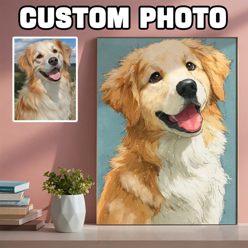 1 piece custom oil painting poster for pets, pet gifts, surprises, frameless canvas paintings, customized products