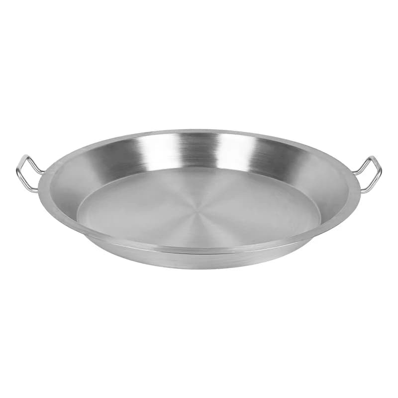 Padella con fondo composito in acciaio inox, stile occidentale, fondo piatto, antiaderente, per uso commerciale.