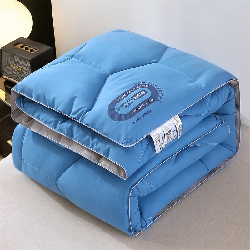 Goose Down Like Duvet Fluffy Quilted Water Cube Comforter Warmth Winter/Autumn Thick Blanket Zero Pressure Quilt Core 200*230cm