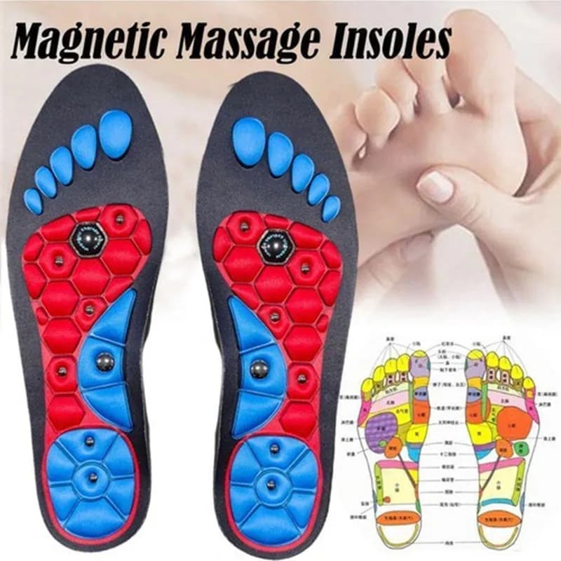 1 paio di solette per piedi per digitopressione di fascia alta per uomo donna inserti per scarpe magnetici in gel ortopedico soletta di supporto con tecnologia magnetica