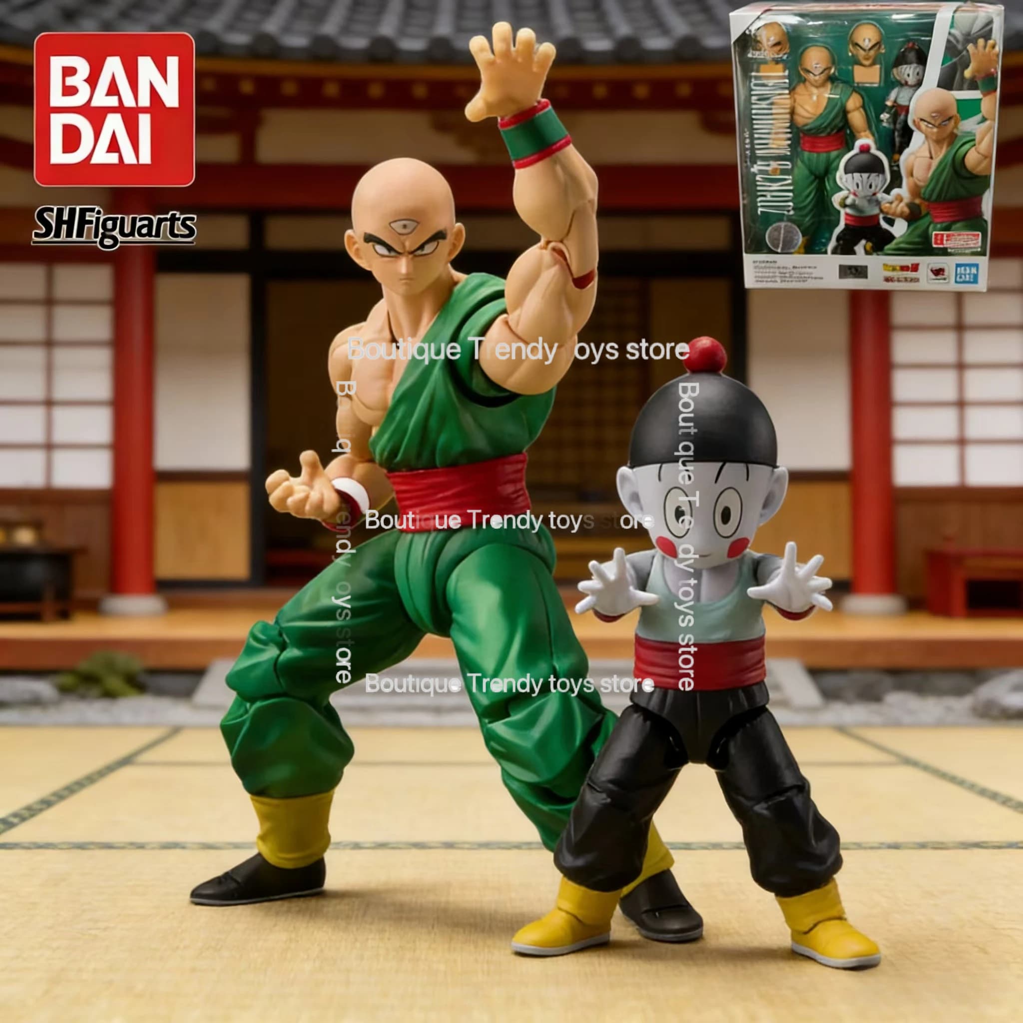 Disponibile Bandai S.H. Figuarts Originale Dragon Ball Tien Shinhan Chaoz - Action Figure Nuova in Scatola - Modellino Personaggi Anime
