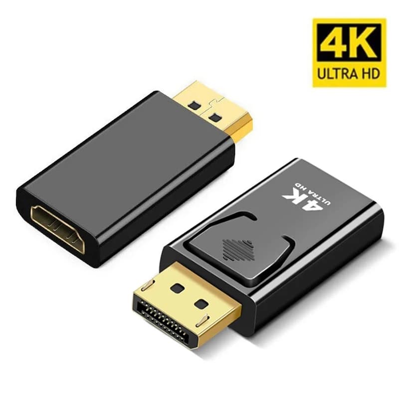 4K Port Display Adapter to HDMI compatible with male to female DP compatible HD audio cable to HDMI for PC TV Portable projector
