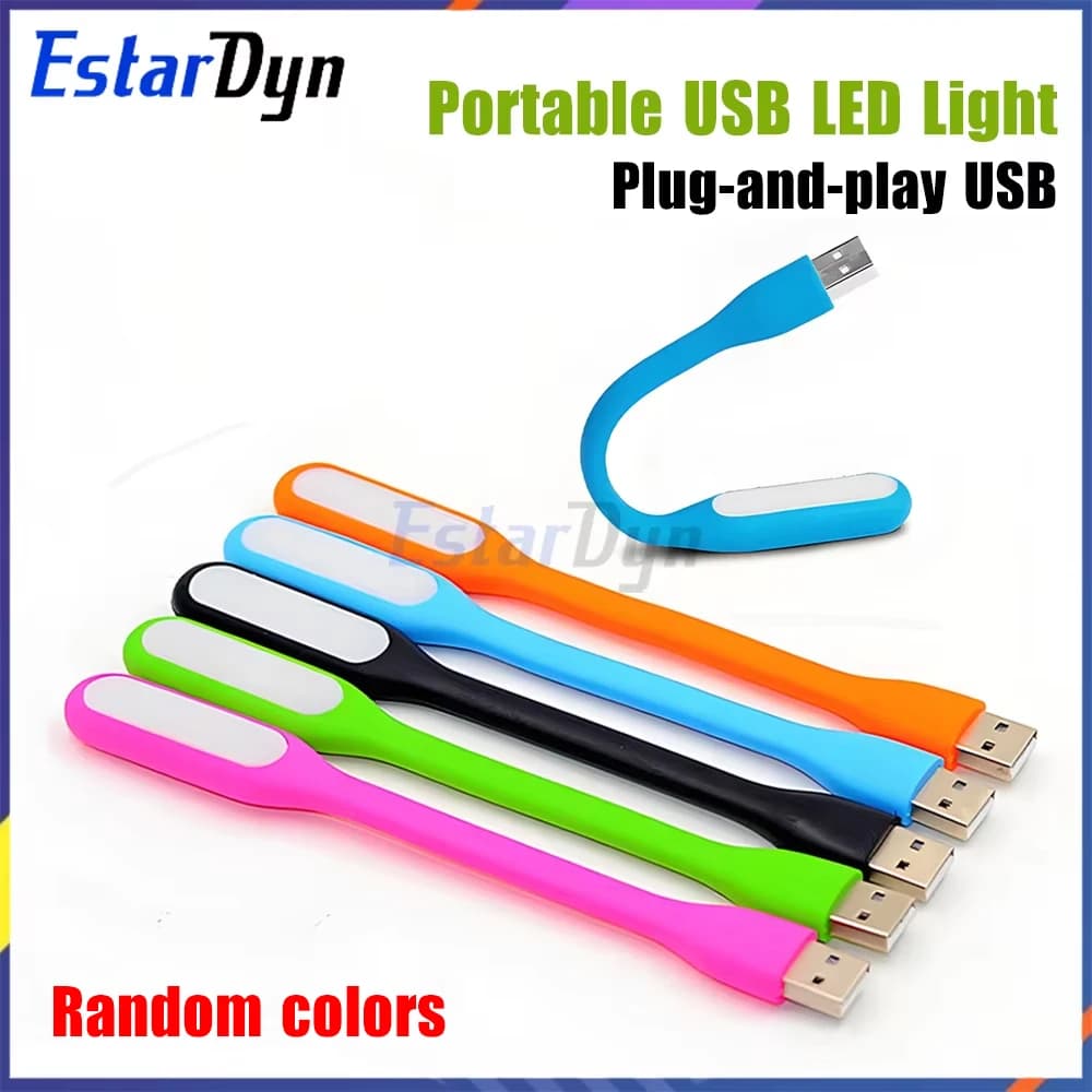 Mini USB LED Reading Lamp Portable Folding Book Lamp Eye Protection for Portable PC Night Reading Power Bank, Random Color