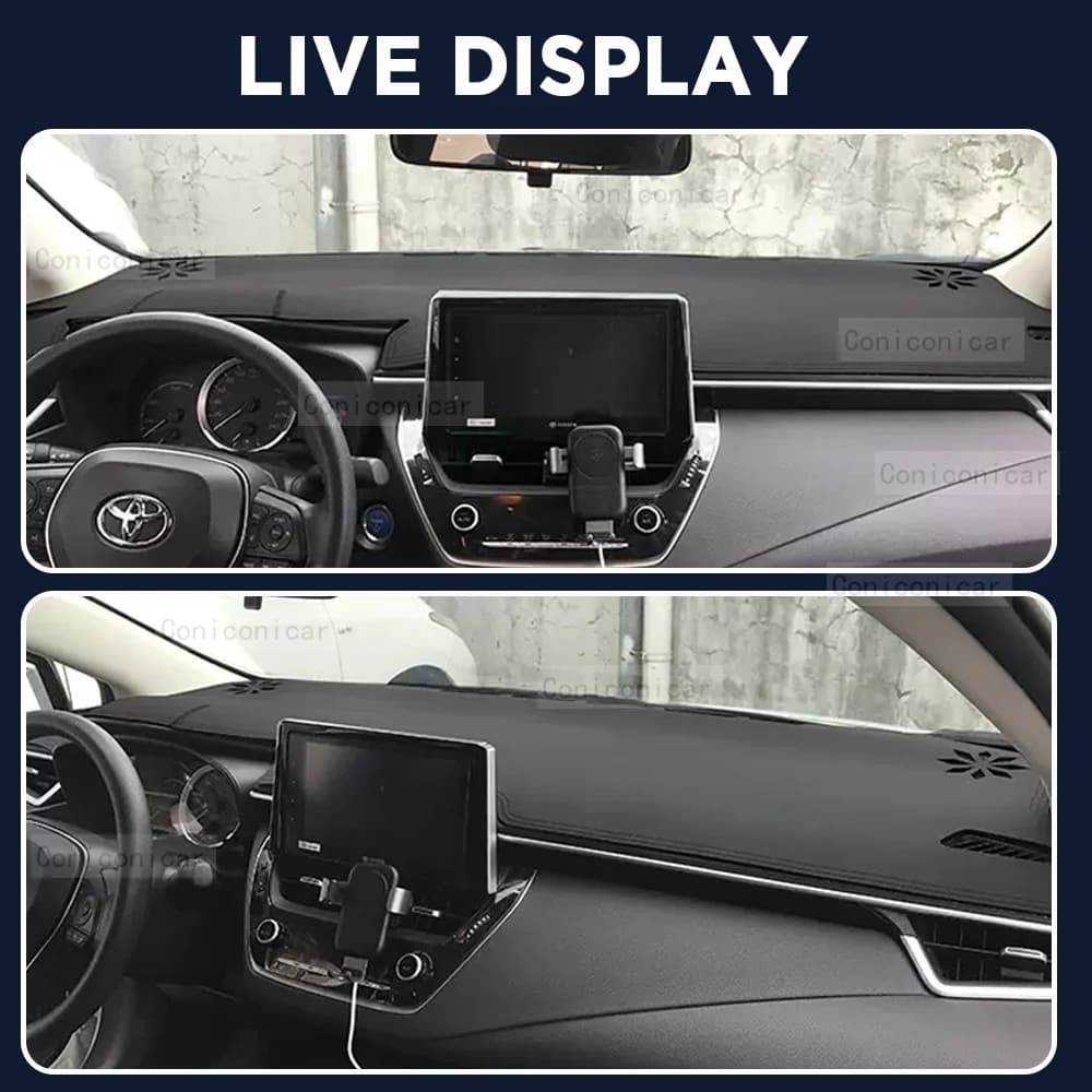 Copri Cruscotto per TOYOTA Corolla 2019-2024, Tappetino Parasole Anti-UV in Pelle Artificiale, Accessori Protettivi