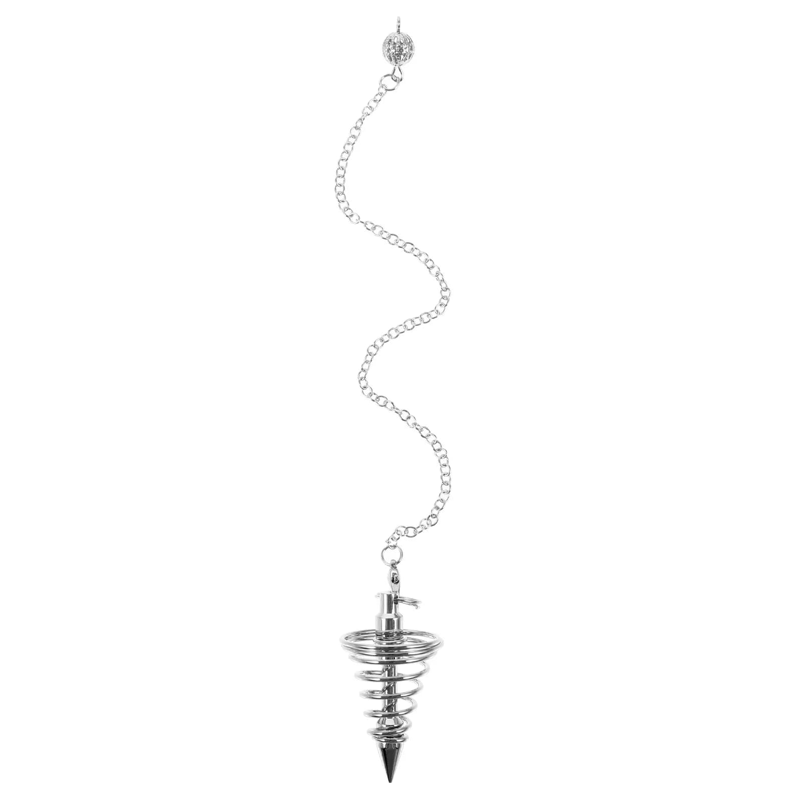 Ciondolo a Pendolo a Cono a Spirale in Rame Resistente allo Sbiadimento per Divinazione, Meditazione, Radiestesia Spirituale, Collana, Altare, Strega