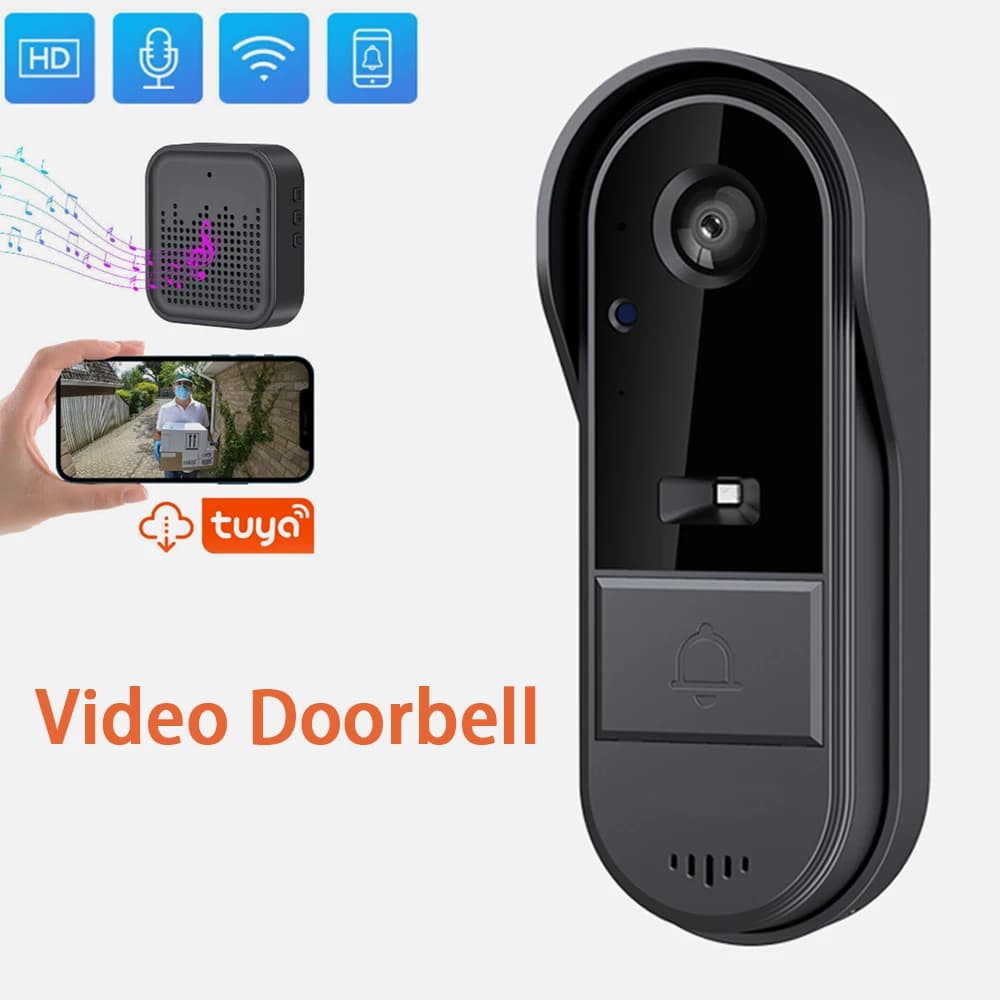 Tuya Smart WiFi Campanello esterno Telecamera Citofono visivo impermeabile wireless Rilevatore di movimento per visione notturna HD