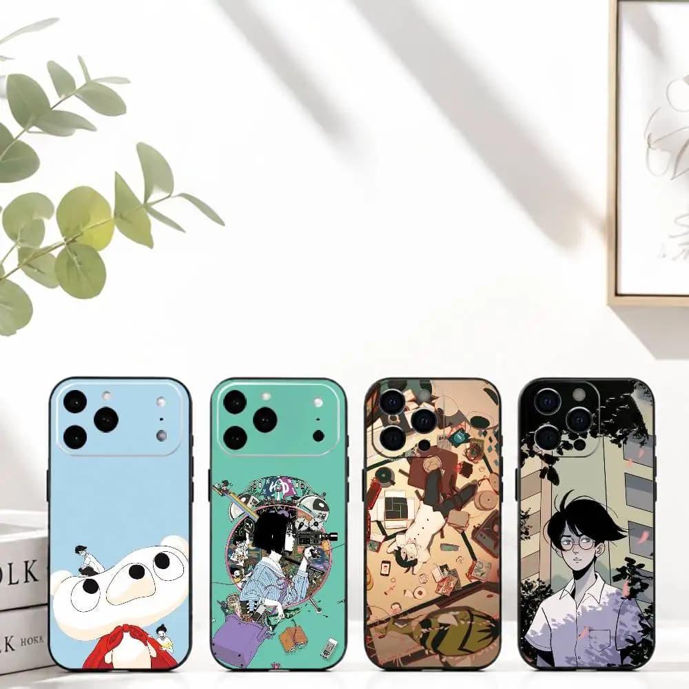 Cover Morbida Nera Anime The Tatami Galaxy per iPhone 17, 16, 15, 14, 13, 12, 11 Plus, Pro Max e Altri Modelli