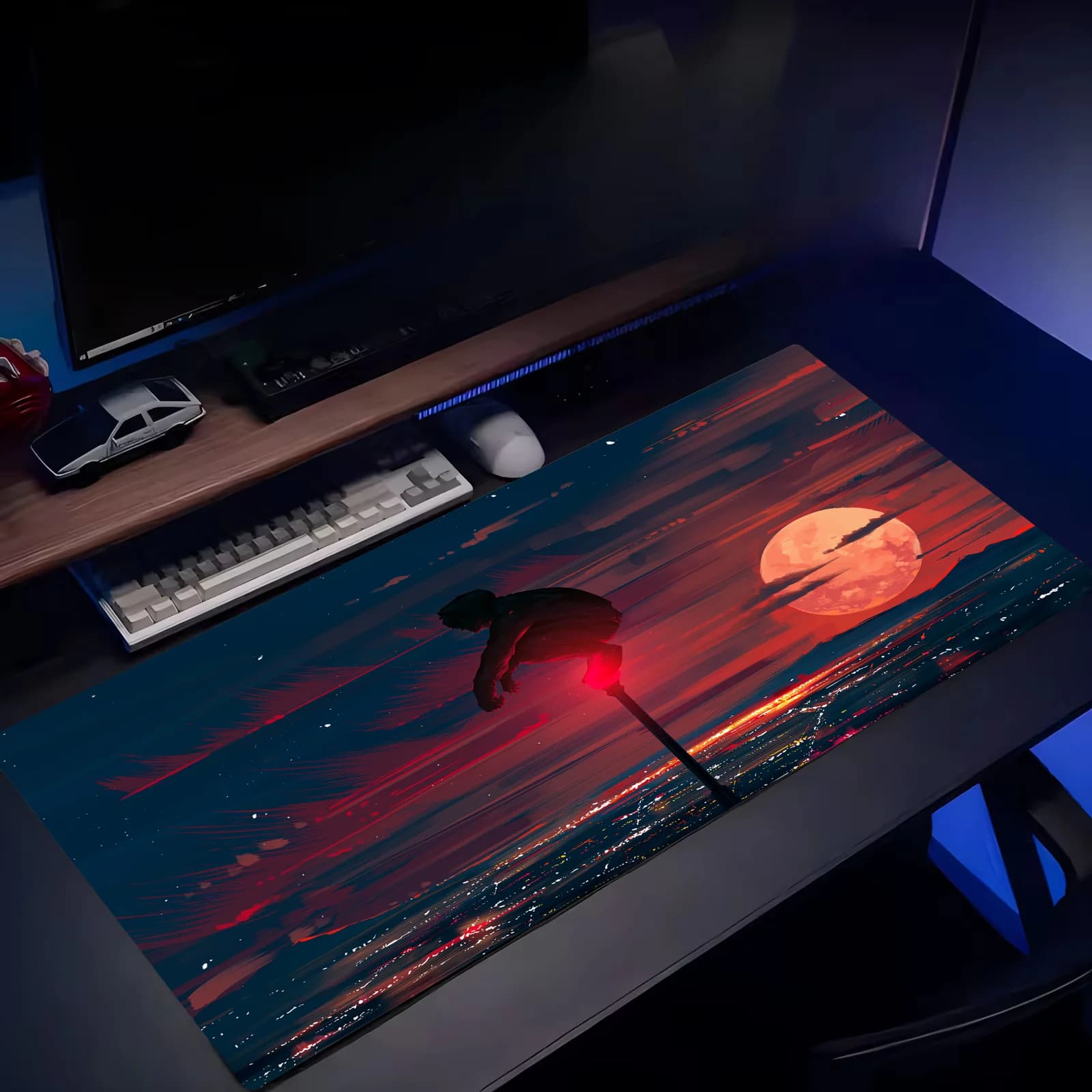 Scenic street Mousepad 90x40 Desk Mat Extended Pad Gamer Pc Table Gaming Mats Desktop Accessories Cute Carpet Table Computer Rug