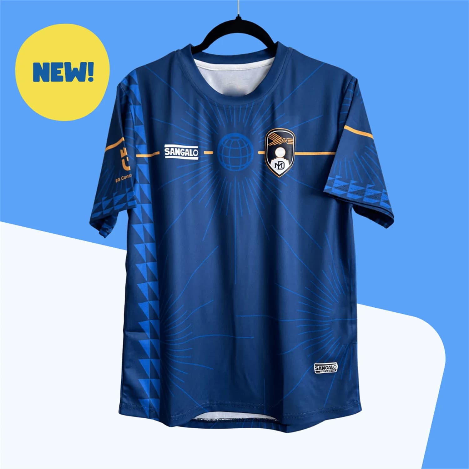 T-shirt da uomo 2026 con motivo Sunburst, girocollo a maniche corte, maglia da calcio moderna, abbigliamento casual da strada