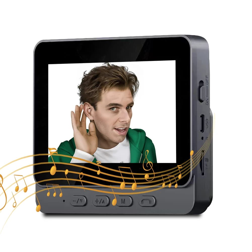 Campanello Video Wireless con Visione Notturna IR, Schermo IPS da 4,3 Pollici, Telecamera 1080P 2.4G per Villa, Casa, Ufficio, Appartamento