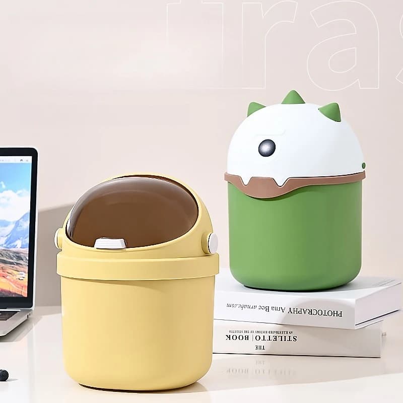 Bidone della spazzatura da tavolo mini carino vario bidone studente dormitorio scrivania da ufficio con coperchio bidone della spazzatura soggiorno cestino dei rifiuti