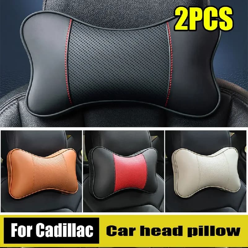 Car Universal Headrest Pillow - Support Cushion, Seat Head Support Protector Auto Travel For Cadillac Escalade ATS CTS BLS SRX