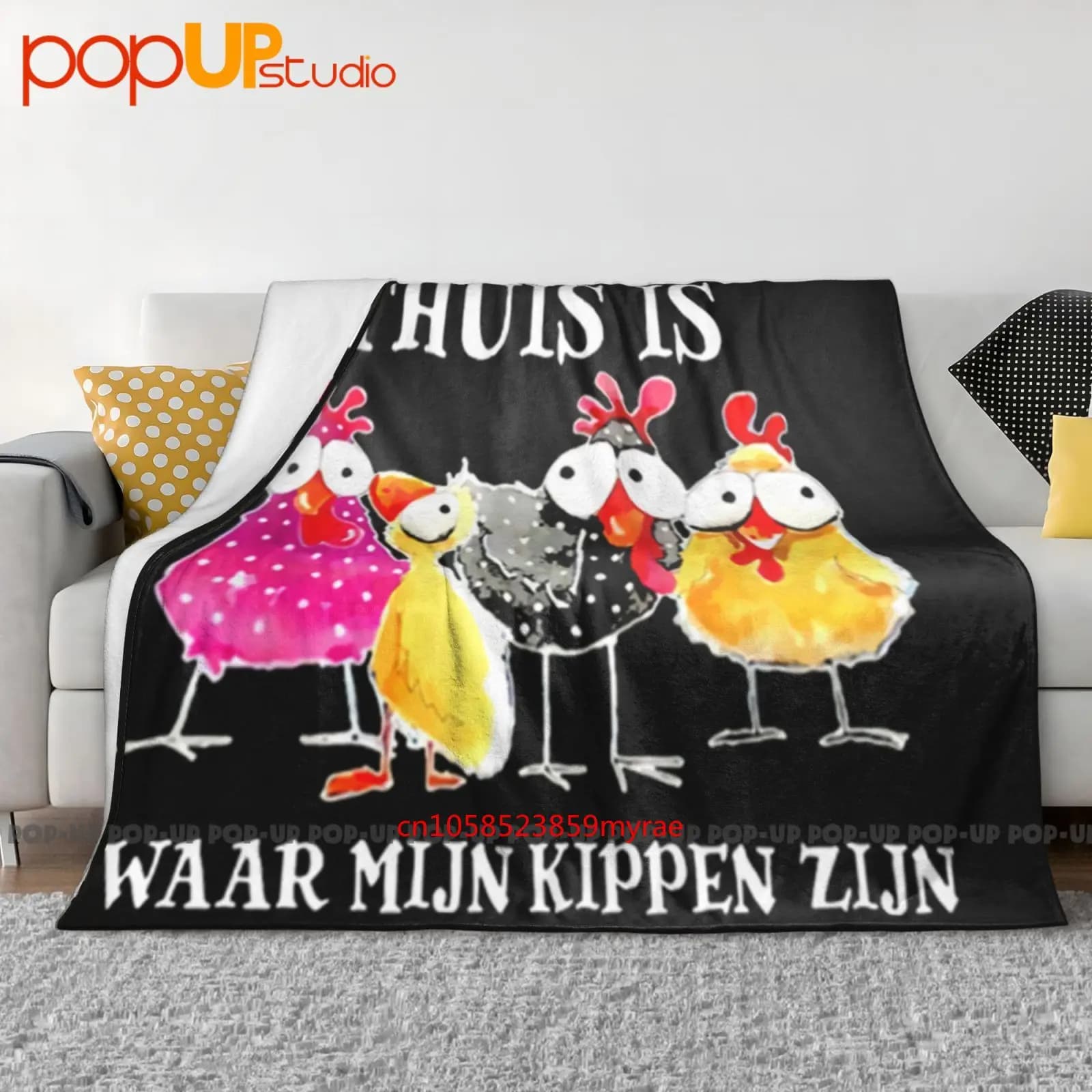 Thuis Is Waar Mijn Kippen Zijn Coperta ultra morbida trapunta invernale Copridivano Copriletto