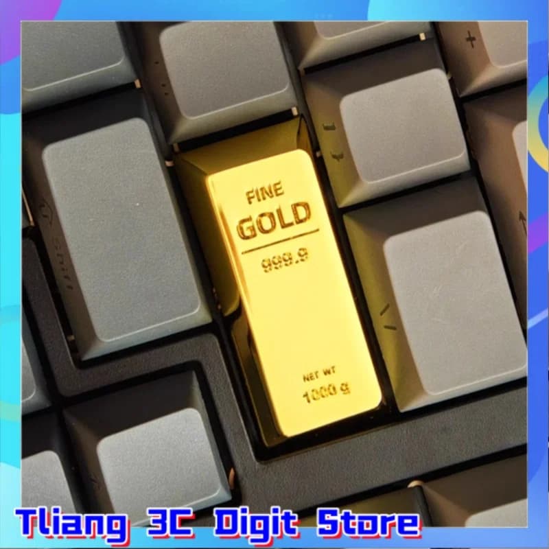 Copritasti personalizzati Tema barra d'oro Profilo in ciliegio Tastiera meccanica Copritasti in lega di zinco Tablet Tastiera da gioco per laptop Regalo