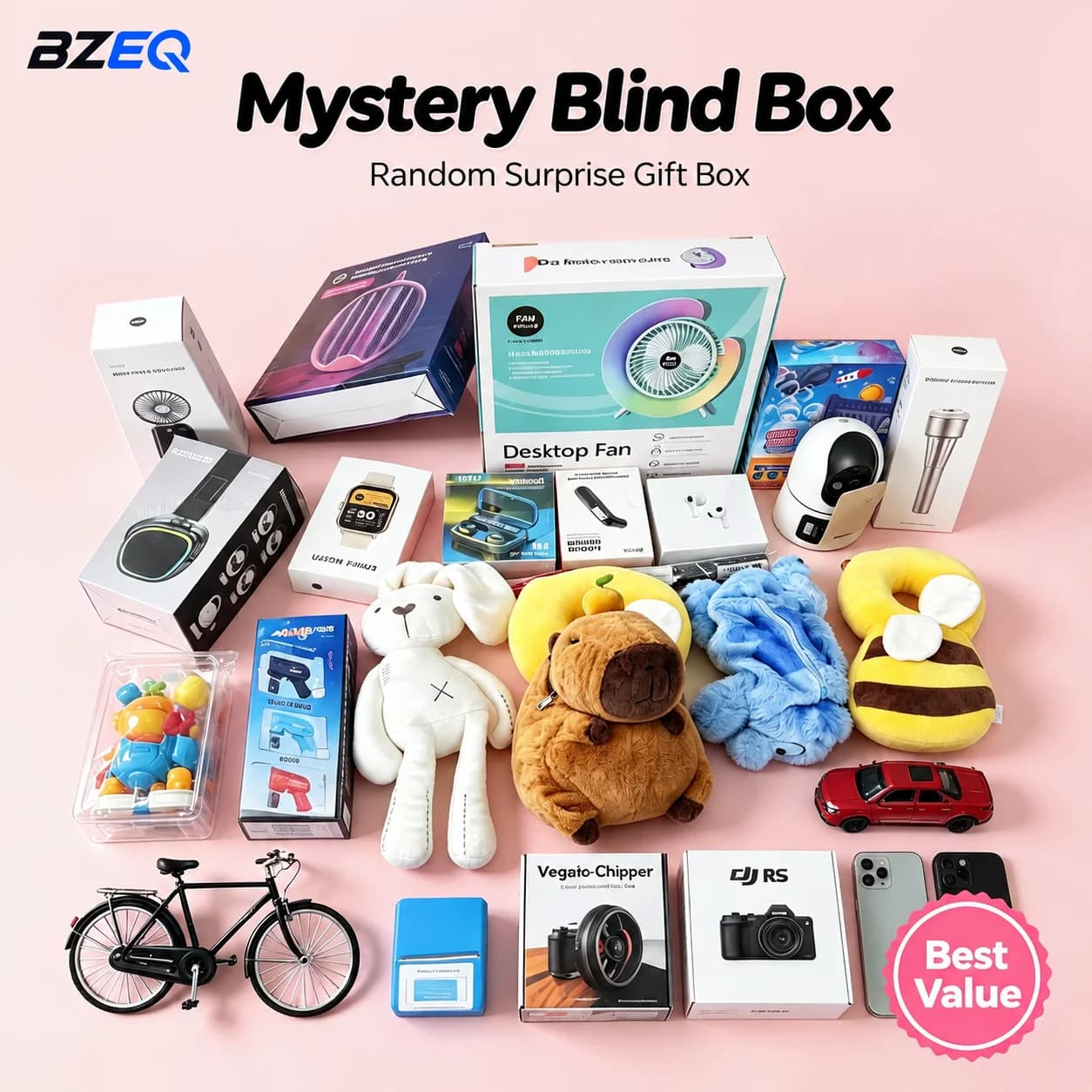 Lucky Mystery Box – Random Earphones, Smart Watches, Toys & Home Essentials | Surprise Gift Box