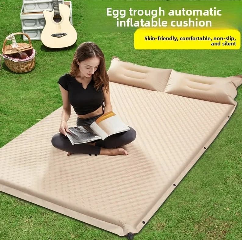 Portable Self Inflatable Tent Mat Moisture Proof Air Sleeping Mattress Outdoor Wild Camping Indoor Floor Cushion