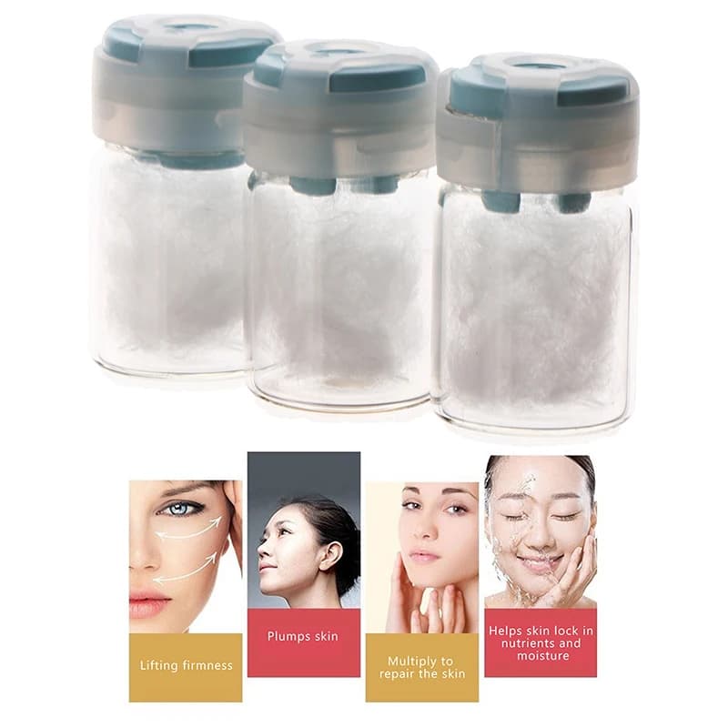 5 soluble silk collagen ball bottles in japanese water shrinks pores fades and firms the anti-wrinkle collagen ball