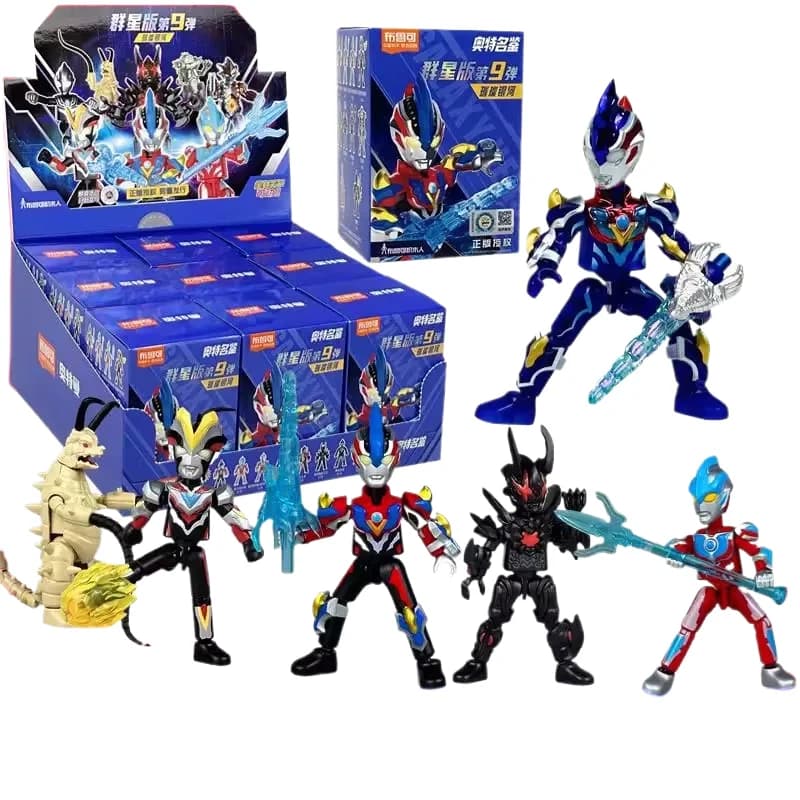 Blokees Ultraman Star Edition 9th Wave Glittering Galaxy Building Blocks Blind Box Figure Modello da collezione, un regalo perfetto per i ragazzi